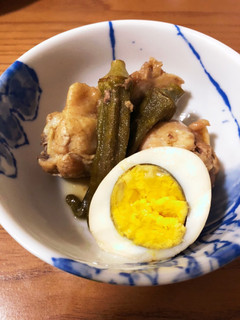手羽元とオクラと玉子の煮物-レシピのメイン写真
