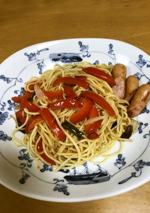 簡単！パプリカのペペロンチーノパスタ-レシピのメイン写真