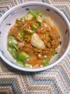 オクラと大根おろしのキムチ納豆和え-レシピのメイン写真