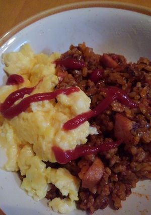 赤焼き飯～ケチャップライスのオムライス風-レシピのメイン写真