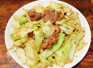 豚ハラミとキャベツのラー油ぽん酢炒め-レシピのメイン写真