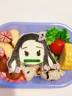 鬼滅の刃 ♡ ねずこ 簡単キャラ弁-レシピのメイン写真