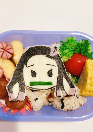 鬼滅の刃 ♡ ねずこ　簡単キャラ弁-レシピのメイン写真