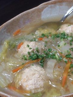 鶏団子と春雨のスープ-レシピのメイン写真