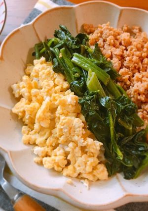 簡単♡鶏そぼろで三色丼♡-レシピのメイン写真