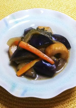 竹輪と茄子とゴーヤの味噌炒り煮-レシピのメイン写真