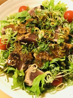 鰹のたたき●わさびドレッシングサラダ-レシピのメイン写真