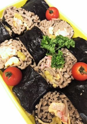 サッパリとそば寿司のお弁当。-レシピのメイン写真