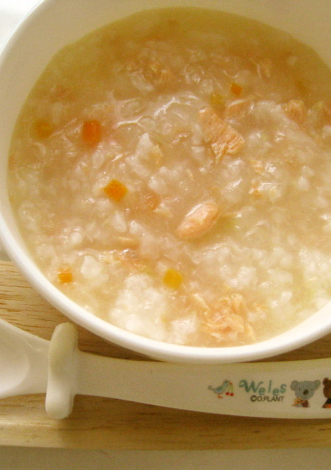 鮭と野菜のおじや　離乳食　中期～-レシピのメイン写真