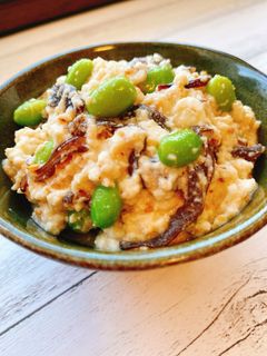 栄養満点♡きくらげと枝豆の白和え-レシピのメイン写真