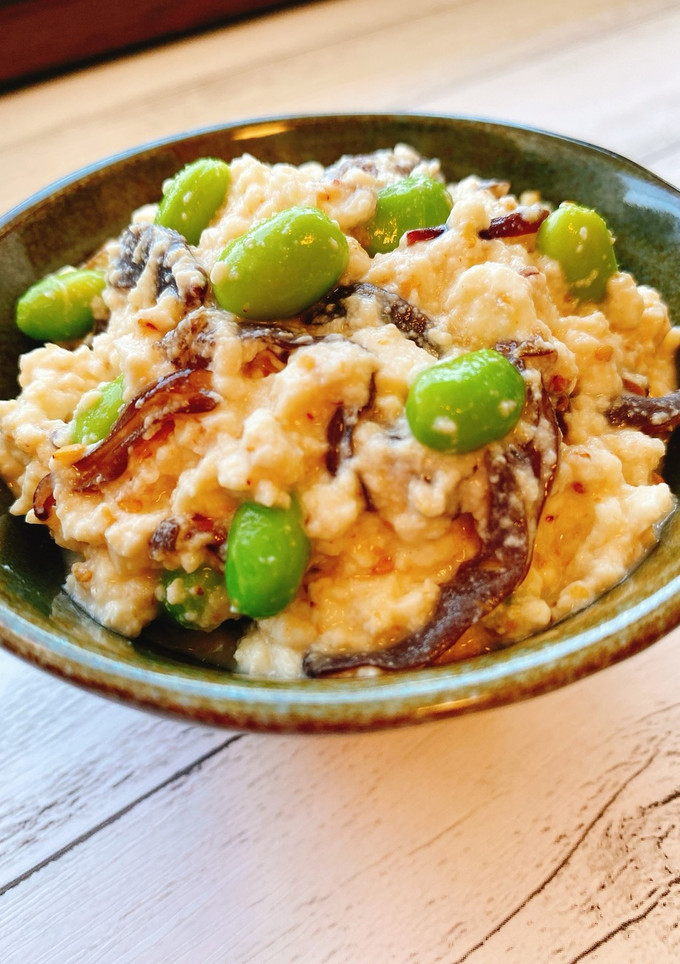 栄養満点♡きくらげと枝豆の白和え-レシピのメイン写真