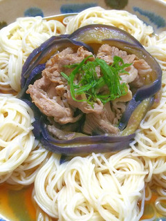 豚しゃぶとナス◎アジアン素麺-レシピのメイン写真