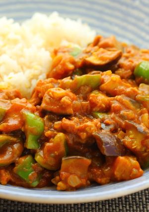 ピーマンと茄子のキーマカレー-レシピのメイン写真