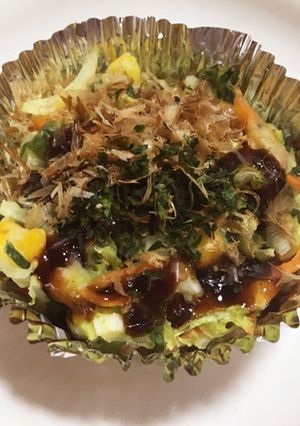 ねぎ入りカップお好み焼き-レシピのメイン写真
