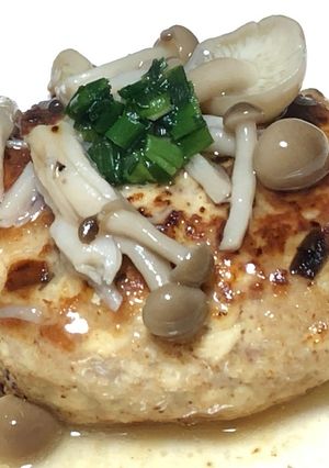 Wキノコのふんわり豆腐ハンバーグ♪-レシピのメイン写真