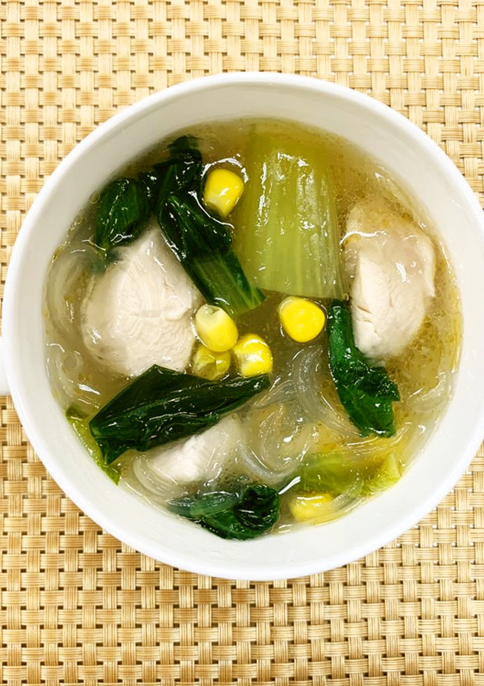 青菜とささみのスープ-レシピのメイン写真