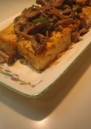 豆腐の黄金ステーキ　茸ソース-レシピのメイン写真