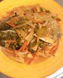 カレイ(タラなどの白身)の中華あんかけ