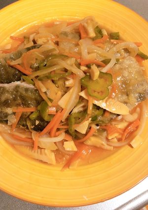 カレイ(タラなどの白身)の中華あんかけ-レシピのメイン写真