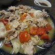 夏野菜と豚肉のフライパン蒸し♪
