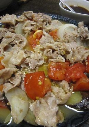 夏野菜と豚肉のフライパン蒸し♪-レシピのメイン写真