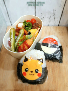 ポケモンまん丸『ピカチュウ』お握り弁当-レシピのメイン写真