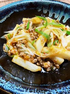 シャキシャキ長芋とネギの辛味噌炒め-レシピのメイン写真