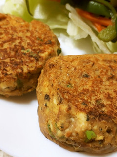 簡単!鯖味噌缶とおからパウダーでサバーグ-レシピのメイン写真