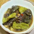 煮魚の煮汁で茄子とピーマンの煮浸し