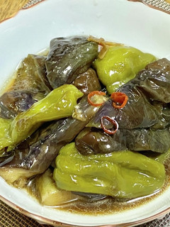 煮魚の煮汁で茄子とピーマンの煮浸し-レシピのメイン写真