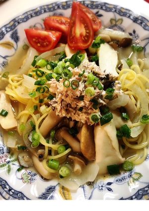 簡単 時短サバ缶スープスパ-レシピのメイン写真