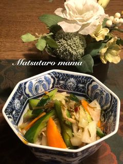 塩昆布とさきいかで旨み♪簡単浅漬け-レシピのメイン写真