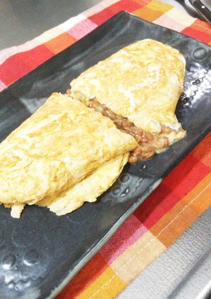 納豆オムレツ-レシピのメイン写真