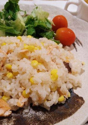 簡単!魚嫌いな子が絶賛!!鮭ピラフ-レシピのメイン写真