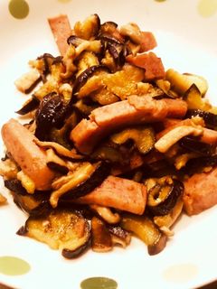 時短簡単ナスとスパムの炒め物-レシピのメイン写真