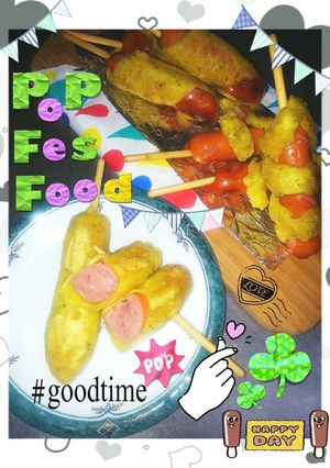 フェス飯にカレー風味ウインナー餅Roll-レシピのメイン写真