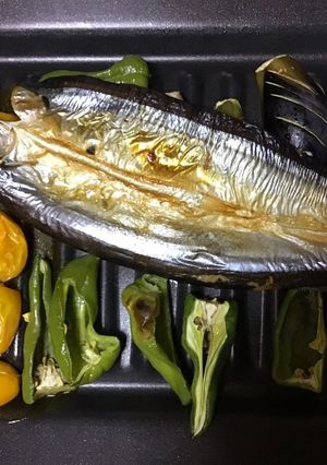 グリル10分さんまの開きとベジロースト-レシピのメイン写真