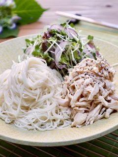 野菜たっぷり蒸し鶏そうめん-レシピのメイン写真