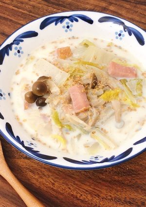 たっぷり白菜のごまクリームスープ-レシピのメイン写真