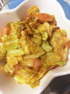 キャベツとソーセージのカレー炒め-レシピのメイン写真