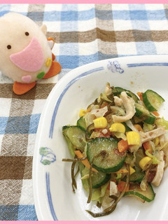 たべまる給食【りっちゃんの元気サラダ】-レシピのメイン写真
