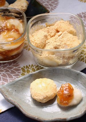 ヨーグルト入り白玉団子と甘麹入り白玉団子-レシピのメイン写真