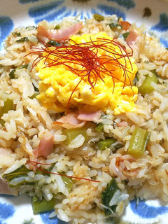 ベーコンと卵で簡単◎野沢菜チャーハン-レシピのメイン写真