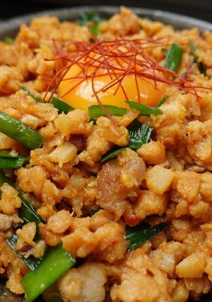大豆ミート入りピリ辛坦々丼　男飯！-レシピのメイン写真