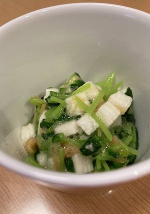 材料３つ、なめたけ和え-レシピのメイン写真