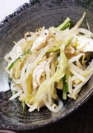 レンチンで簡単!鶏のささみともやしの和物-レシピのメイン写真