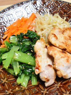 レンジで作るナムルと豚焼き肉-レシピのメイン写真