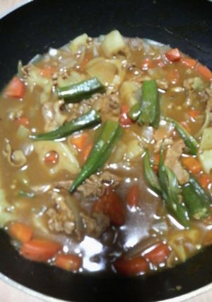 レンコン、おくらカレー-レシピのメイン写真