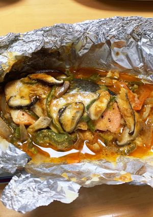 鮭のホイル焼き　味噌味-レシピのメイン写真