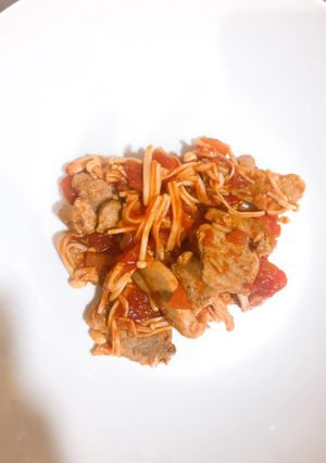 ザ・ズボラレシピ！豚肩ロースのトマト煮-レシピのメイン写真